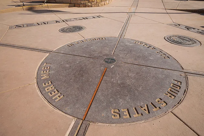 Monument where four U.S. state corners meet