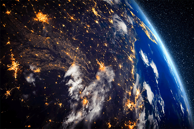 View of earth from space