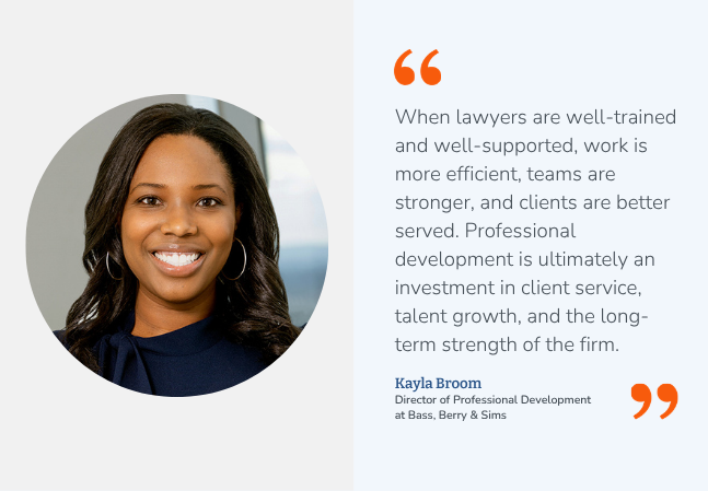 Headshot image of Kayla Broom with a testimonial