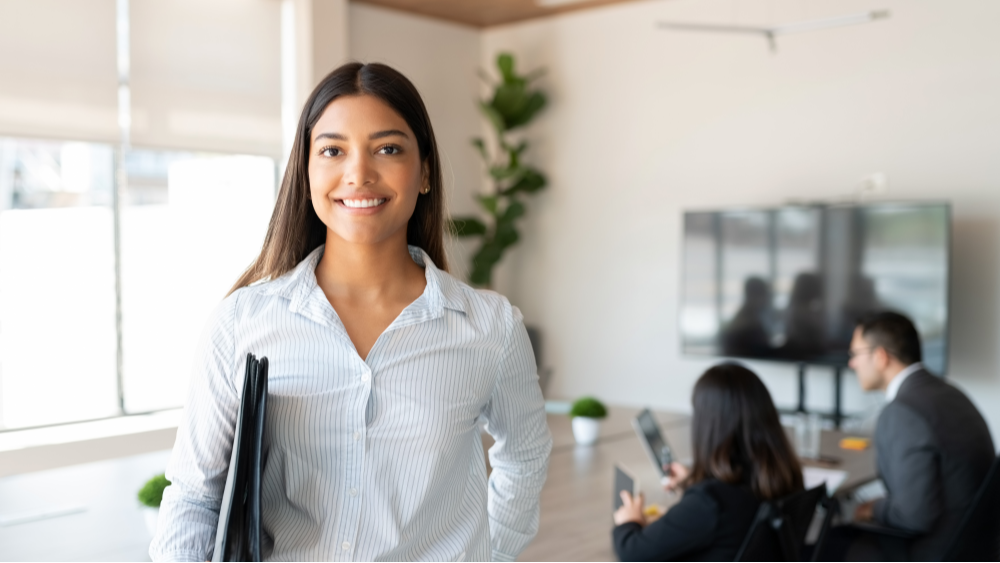 A young female solicitor apprentice
