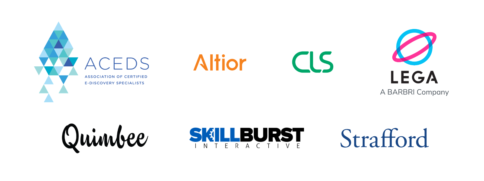 Various logos of brands trusted with BARBRI