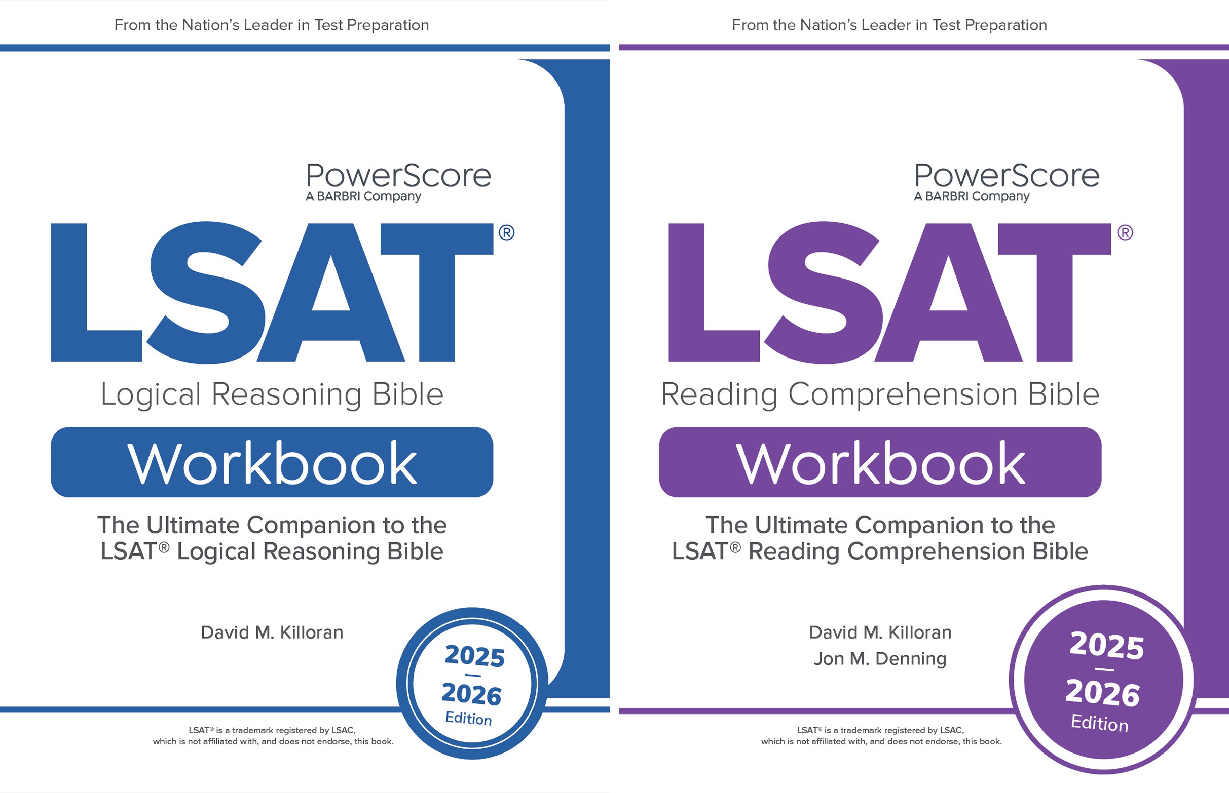 The PowerScore 2025-2026 LSAT Bible Workbook Pack