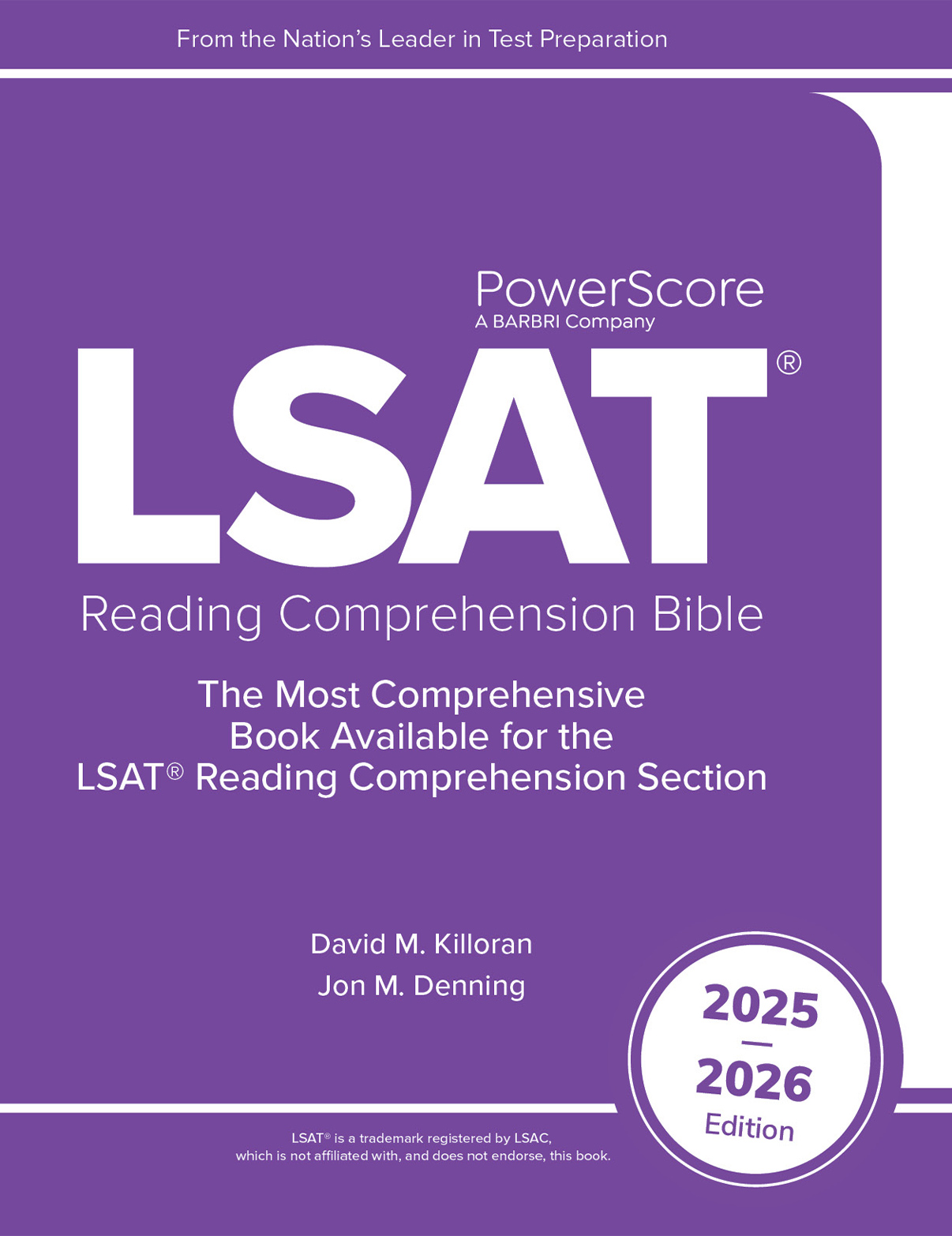 The PowerScore 2025-2026 LSAT Reading Comprehension Bible