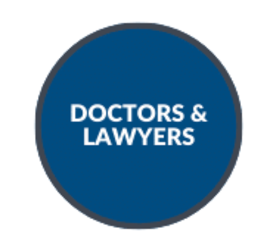 Doctors and lawyers represent the same exact group venn diagram